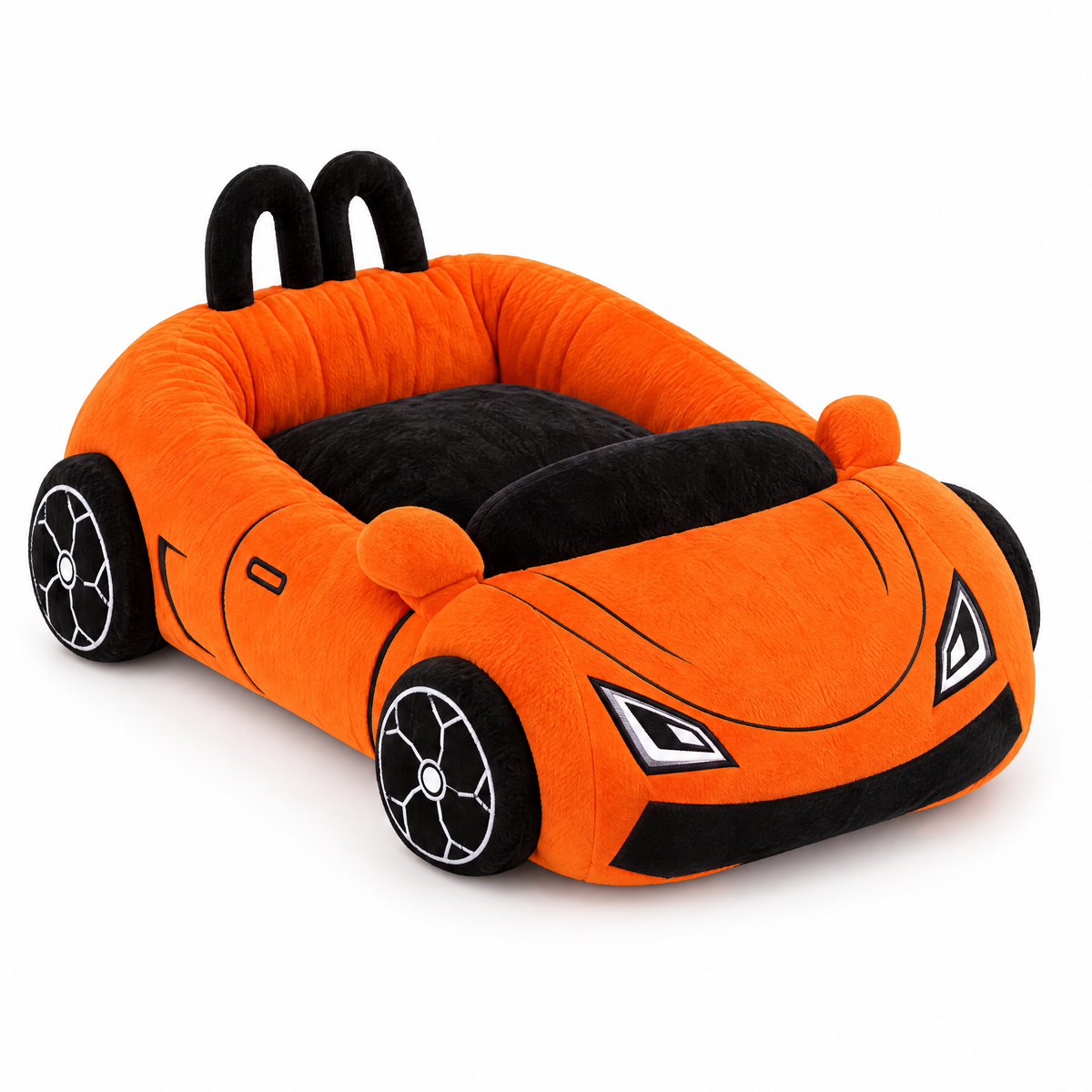 Legowisko Wyścigówka Pupilmobil – pomarańczowe legowisko w kształcie auta sportowego